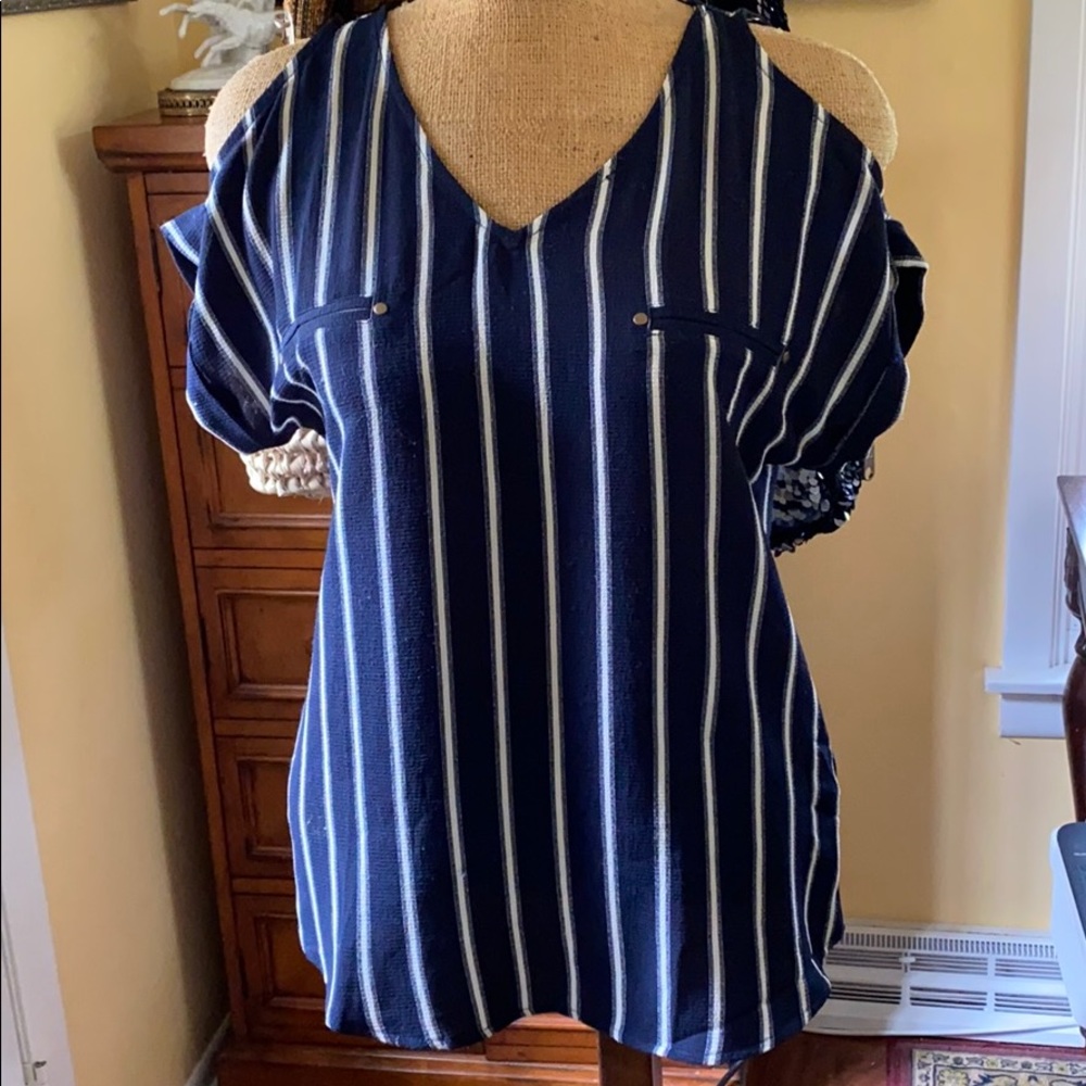 Cold Shoulder Blouse by Mine